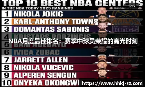 NBA月度最佳排名：赛季中球员荣耀的高光时刻